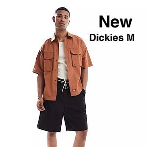New Dickies 100% Cotton Flap-Pocket Shirt size M with tags BritishTan⭐️⭐️⭐️⭐️